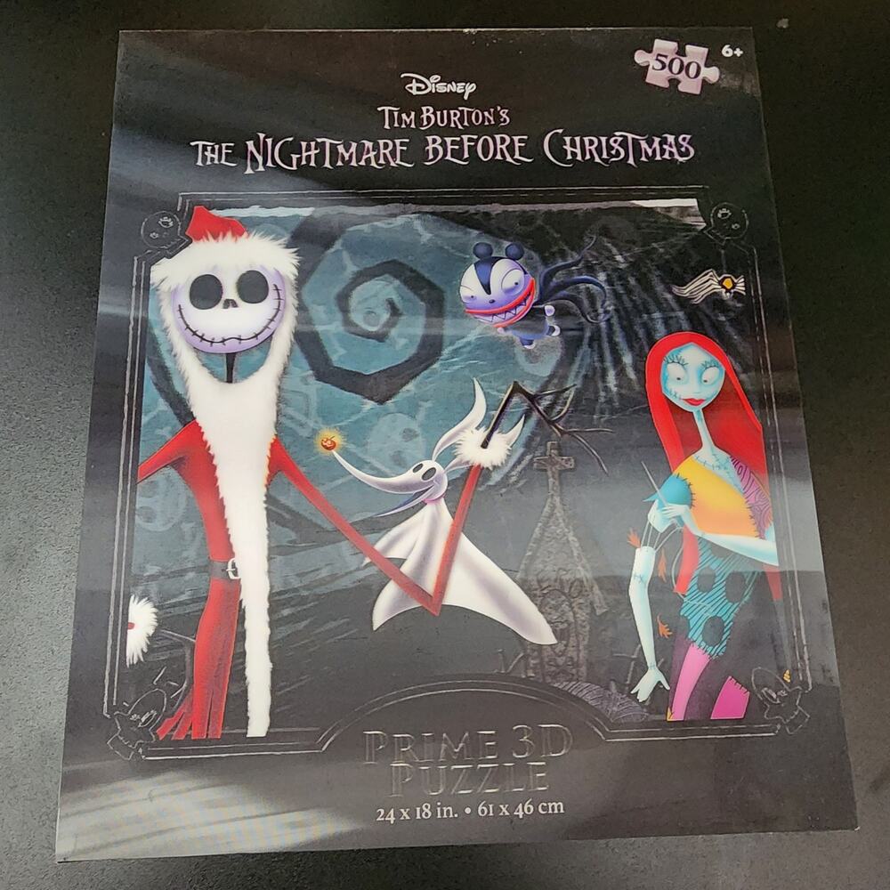 Disney Tim Burton's Nightmare Before Christmas 3D Puzzle 500 Pieces 24x18 Sealed